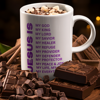 Jesus Is Christian Mug Purple