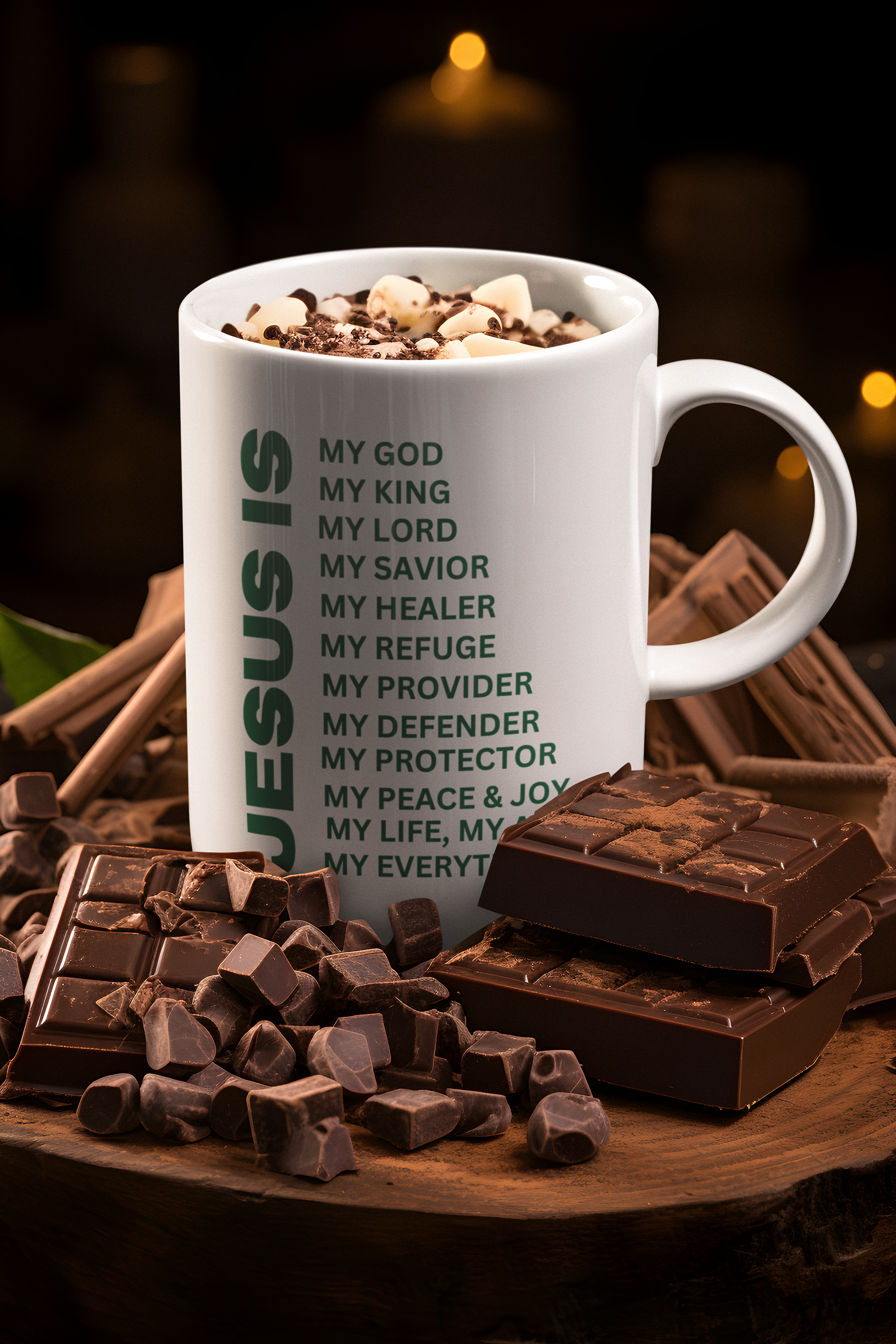 Jesus Is Christian Mug Green