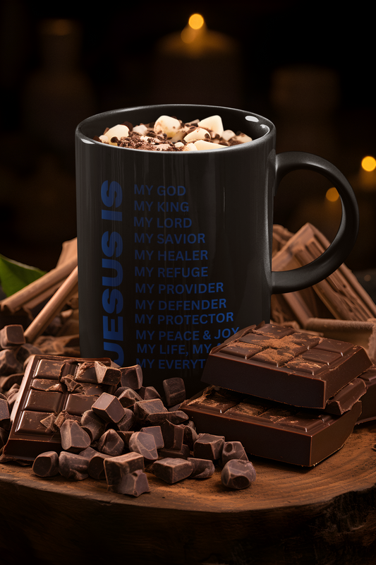 Jesus Is Christian Mug Blue