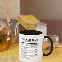 Nutrition Facts Accent Mug - Grand Dad