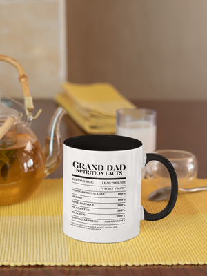 Nutrition Facts Accent Mug - Grand Dad