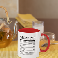 Nutrition Facts Accent Mug - Grand Dad
