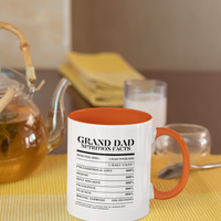 Nutrition Facts Accent Mug - Grand Dad