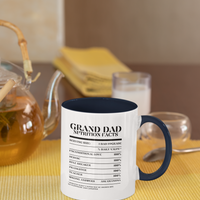 Nutrition Facts Accent Mug - Grand Dad