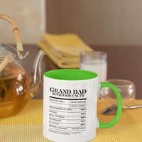 Nutrition Facts Accent Mug - Grand Dad