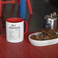 Nutrition Facts Accent Mug - Wife