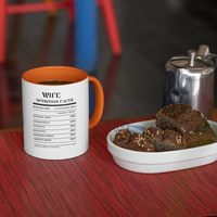Nutrition Facts Accent Mug - Wife