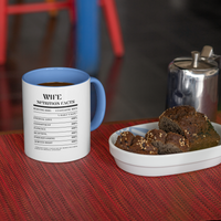 Nutrition Facts Accent Mug - Wife