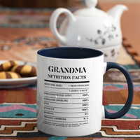 Nutrition Facts Accent Mug - Grandma