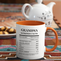 Nutrition Facts Accent Mug - Grandma
