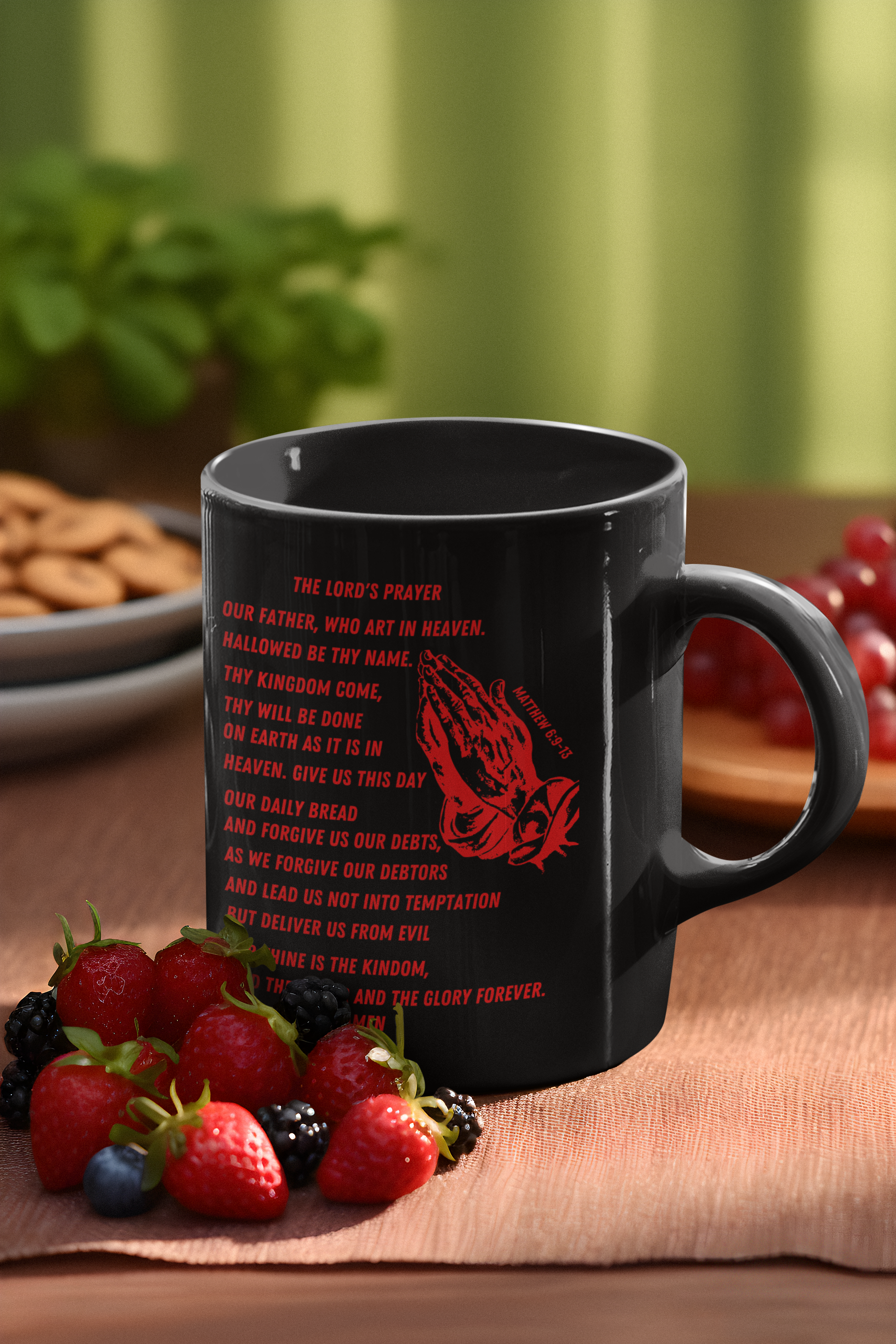 Lord's Prayer Mug Red