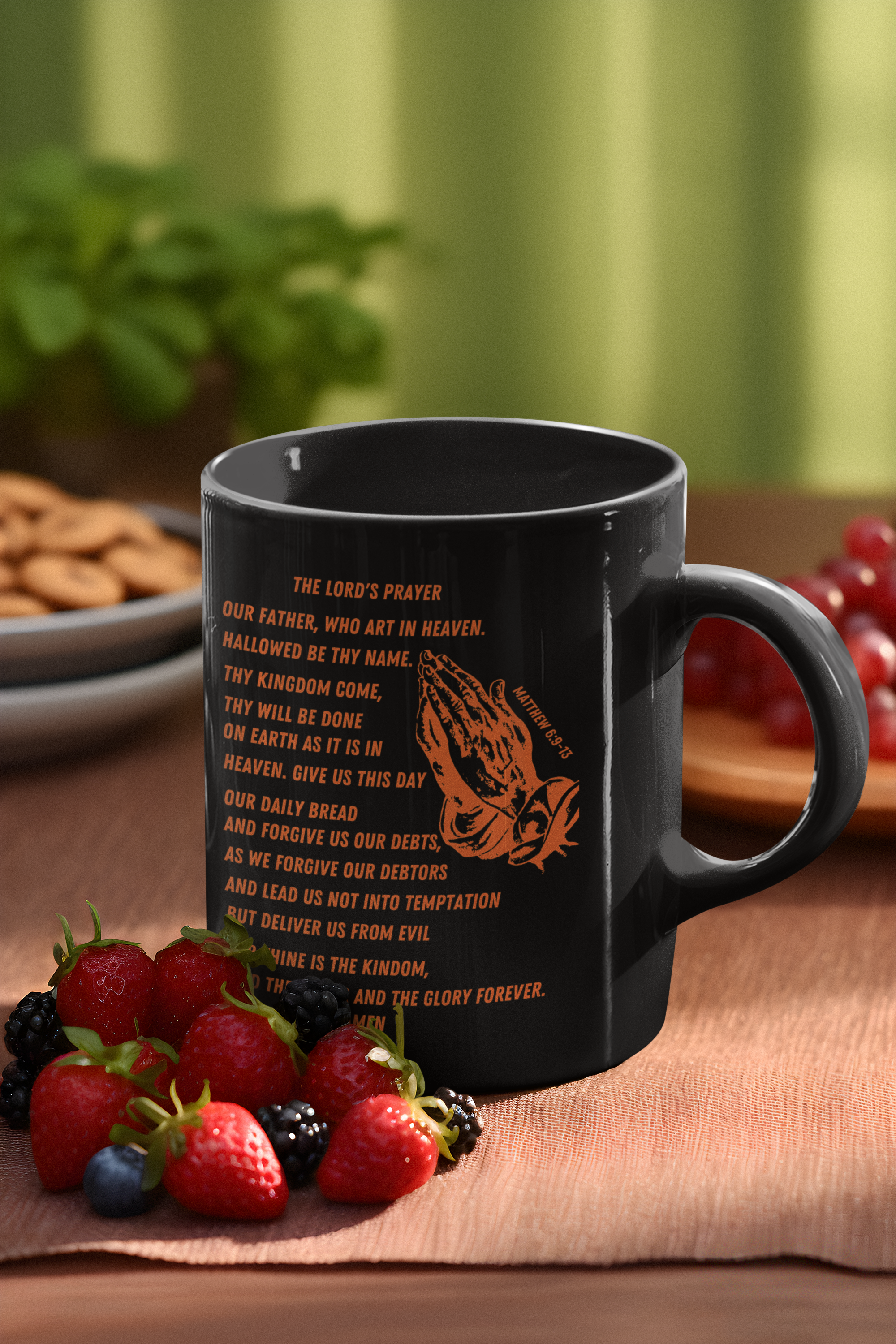 Lord's Prayer Mug Orange