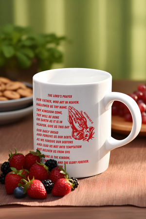 Lord's Prayer Mug Red