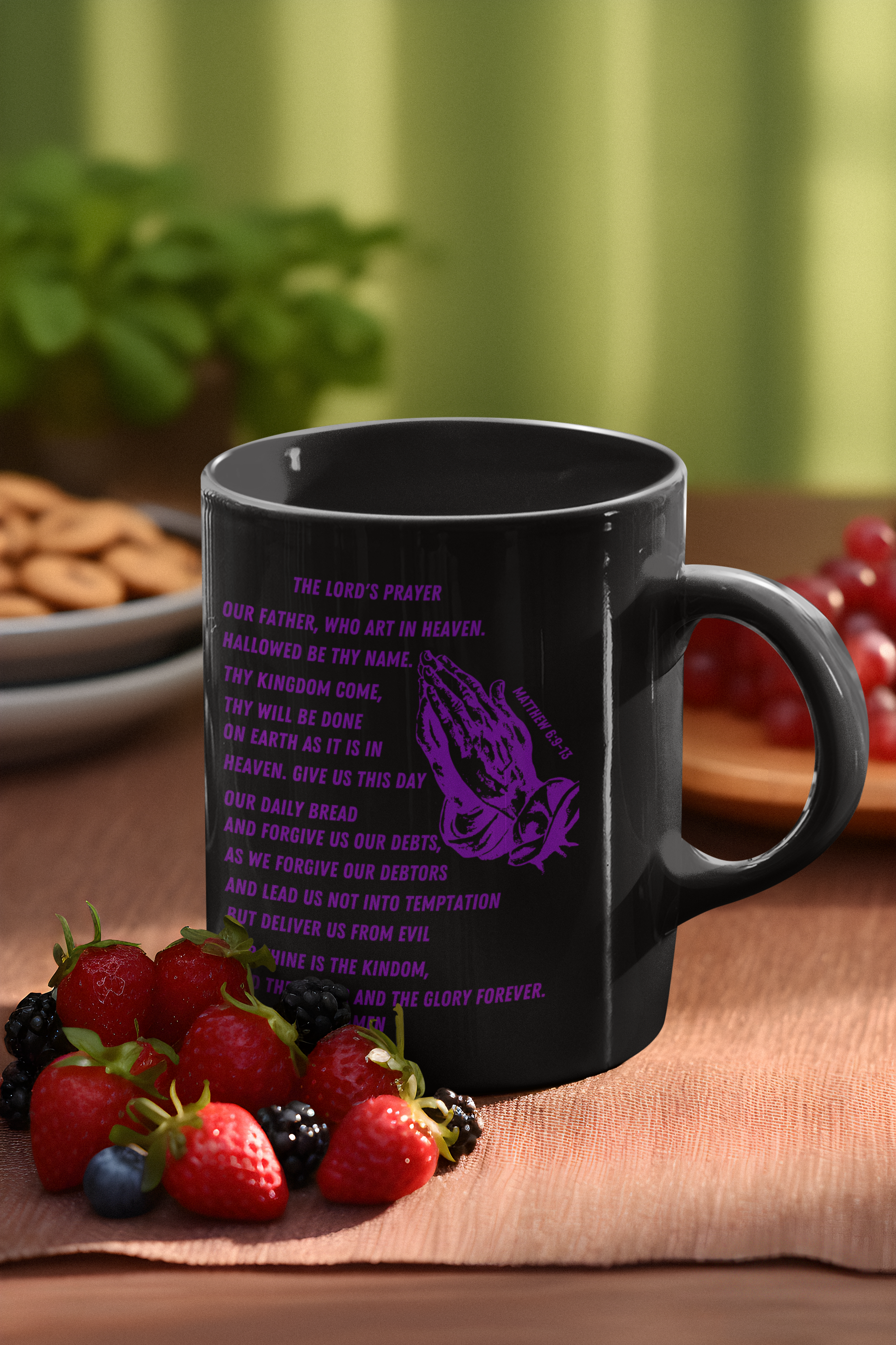 Lord's Prayer Mug Purple