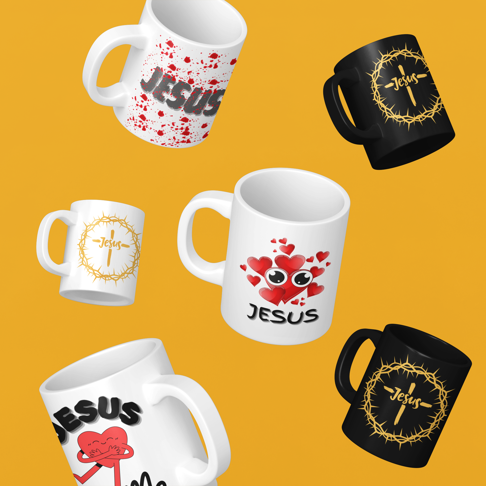 Jesus Crown White Mug