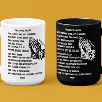 Lord's Prayer Black Mug