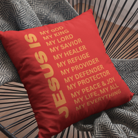 Jesus Is Christian Pillow Orange