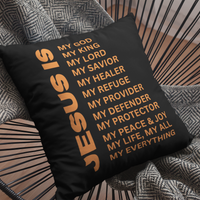 Jesus Is Christian Pillow Orange