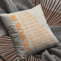 Jesus Is Christian Pillow Orange