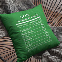 Nutrition Facts Pillow - Son - White