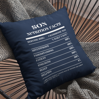 Nutrition Facts Pillow - Son - White