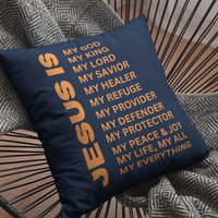 Jesus Is Christian Pillow Orange