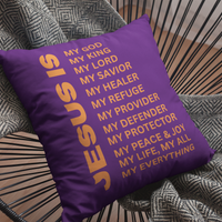 Jesus Is Christian Pillow Orange
