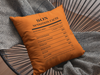 Nutrition Facts Pillow - Son - Black