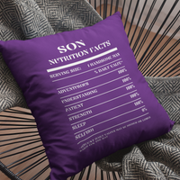Nutrition Facts Pillow - Son - White