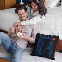 Emergency Bible Numbers Christian Pillow Blue