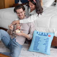 Emergency Bible Numbers Christian Pillow Blue