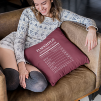 Nutrition Facts Pillow - Daughter - White