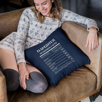 Nutrition Facts Pillow - Daughter - White