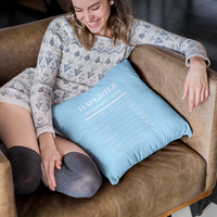 Nutrition Facts Pillow - Daughter - White