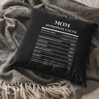 Nutrition Facts Pillow - Mom - White
