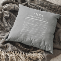 Nutrition Facts Pillow - Mom - White