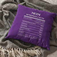Nutrition Facts Pillow - Mom - White