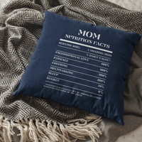 Nutrition Facts Pillow - Mom - White