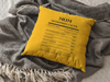 Nutrition Facts Pillow - Mom - Black