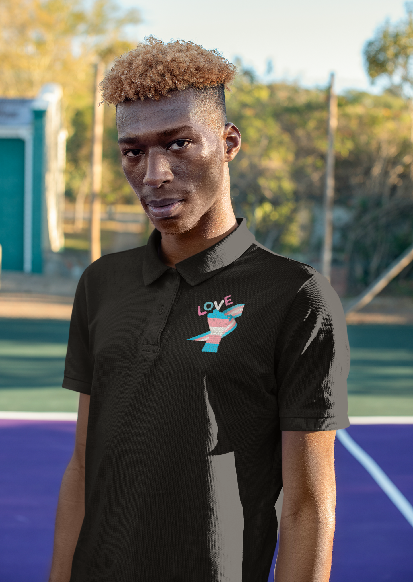 Trans Fist Short Sleeve Polo