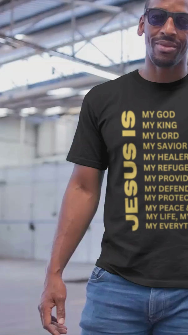 Jesus Is Christian T-Shirt - Short Sleeve Gold