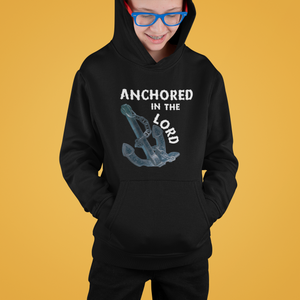 Anchored in the Lord Youth Hoodie - White