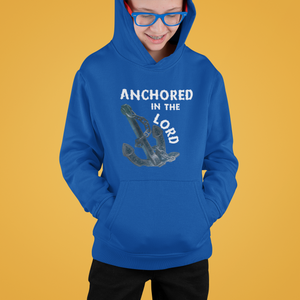 Anchored in the Lord Youth Hoodie - White