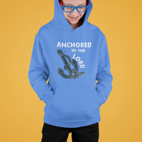 Anchored in the Lord Youth Hoodie - White