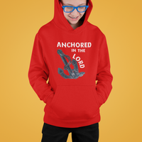 Anchored in the Lord Youth Hoodie - White