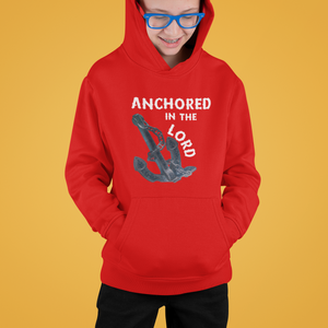 Anchored in the Lord Youth Hoodie - White