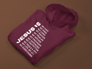 Jesus Is Christian Pullover Hoodie - White