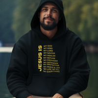 Jesus Is Christian Pullover Hoodie - Gold