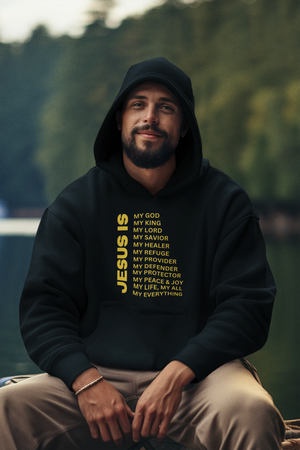 Jesus Is Christian Pullover Hoodie - Gold