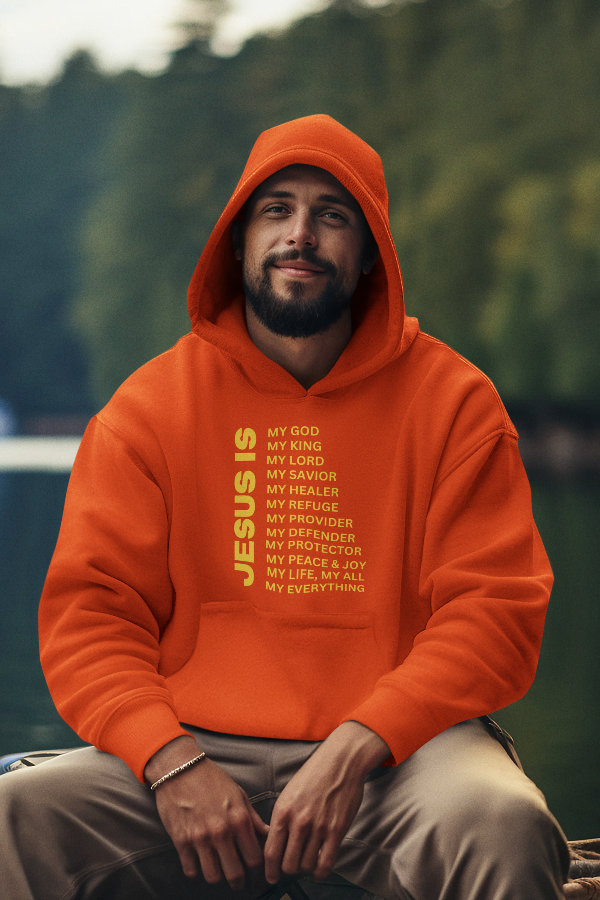 Jesus Is Christian Pullover Hoodie - Gold